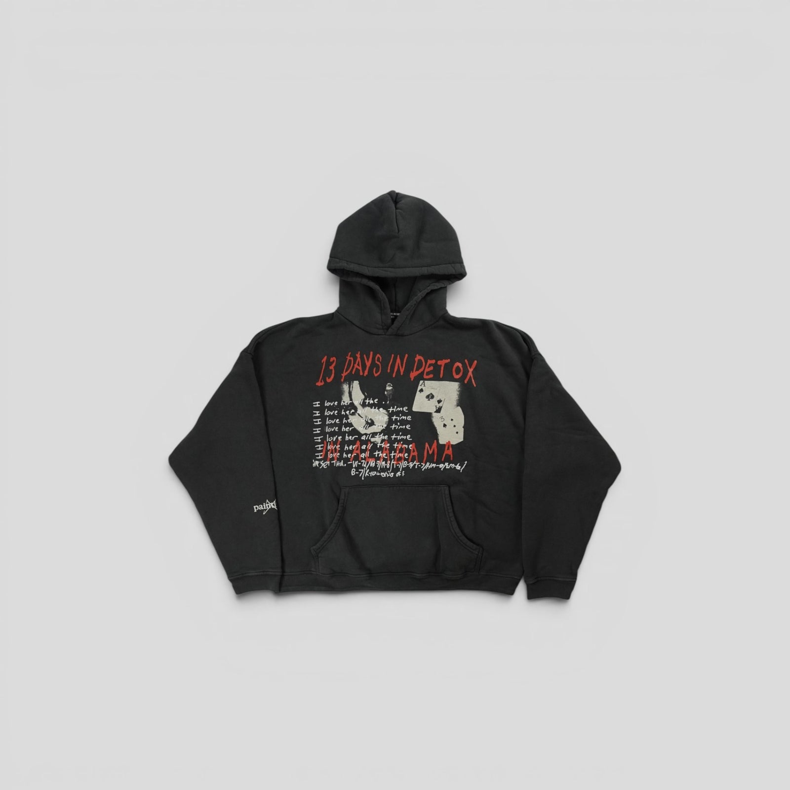 Enfants Riches Deprimes 13 Days In Detox Hoodie in Faded Black