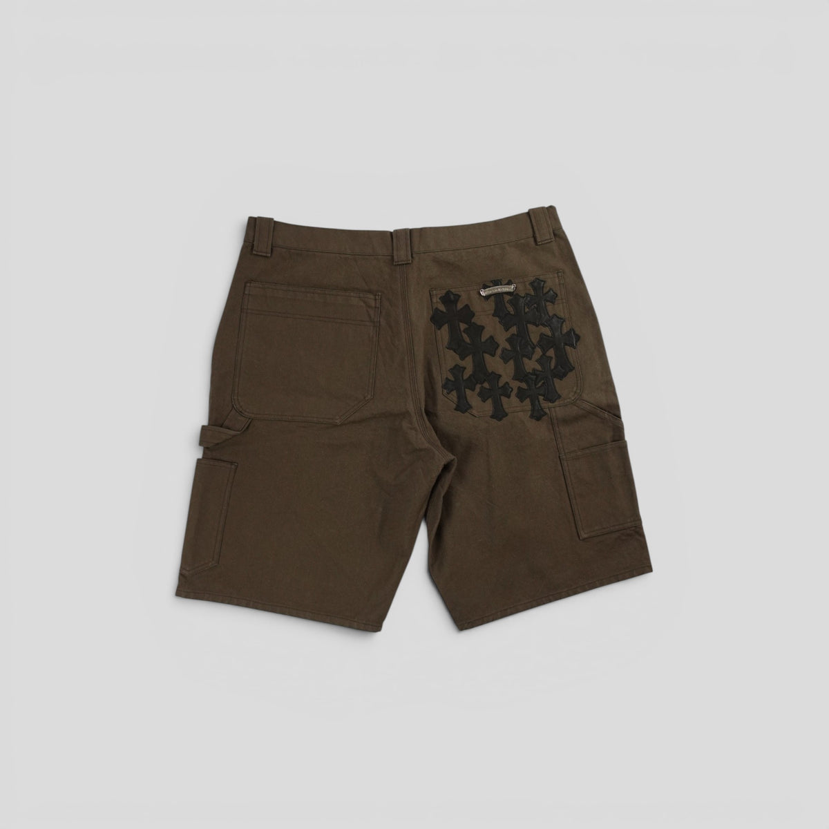 Chrome Hearts Double Knee Carpenter Shorts in Brown