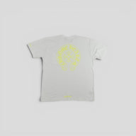 Chrome Hearts Horseshoe Logo Tee in White/Yellow