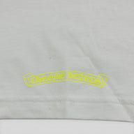 Chrome Hearts Horseshoe Logo Tee in White/Yellow