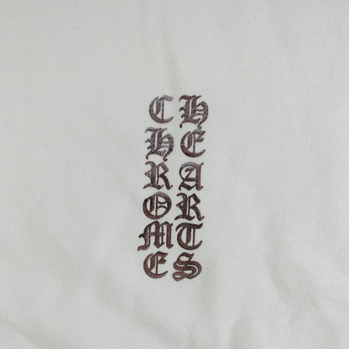 Chrome Hearts Foil Vertical Logo Hoodie in White