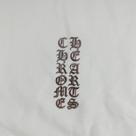 Chrome Hearts Foil Vertical Logo Hoodie in White