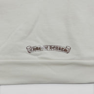 Chrome Hearts Foil Vertical Logo Hoodie in White
