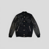 Chrome Hearts Cross Patch Varsity Jacket in Black