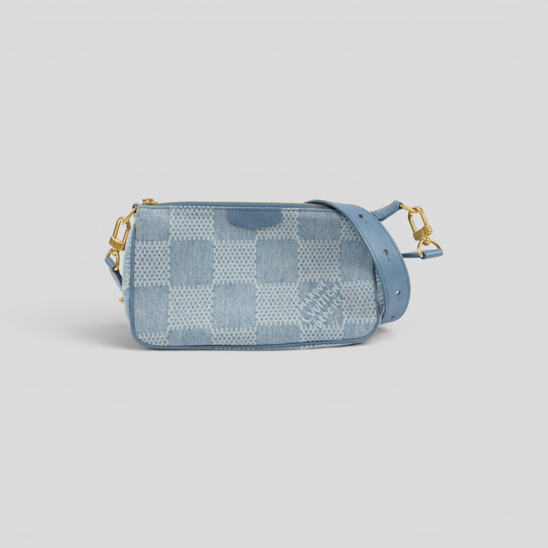 Louis Vuitton XL Denim Damier Pochette