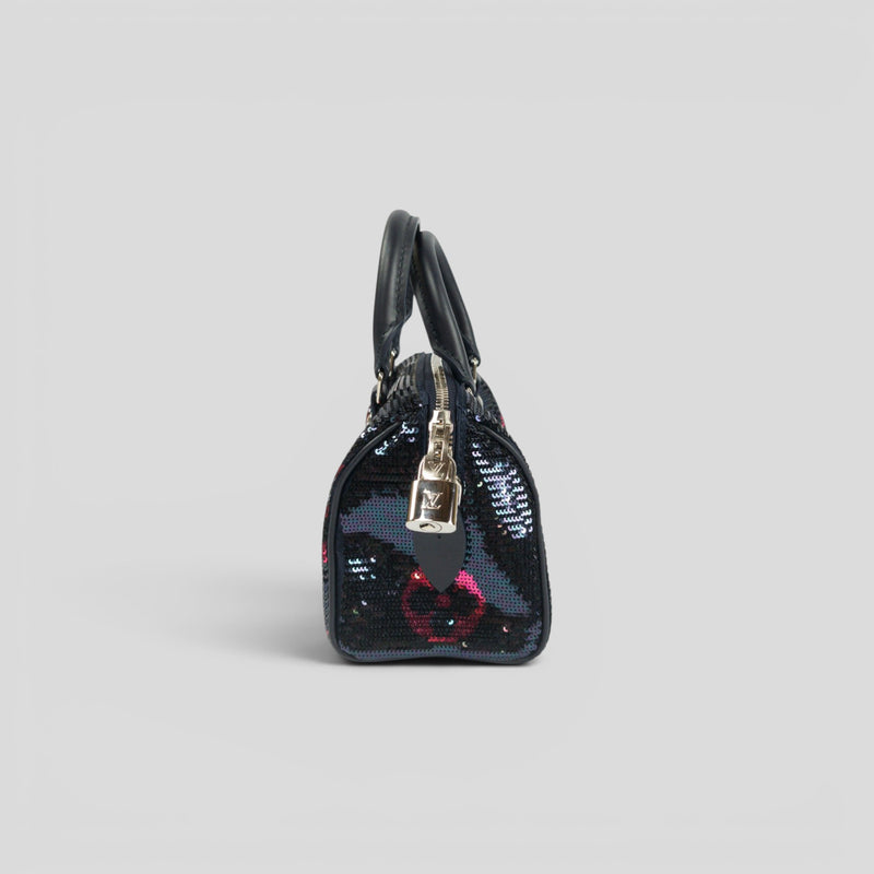 Louis Vuitton Sequins Speedy Bandoulière 18 in Navy