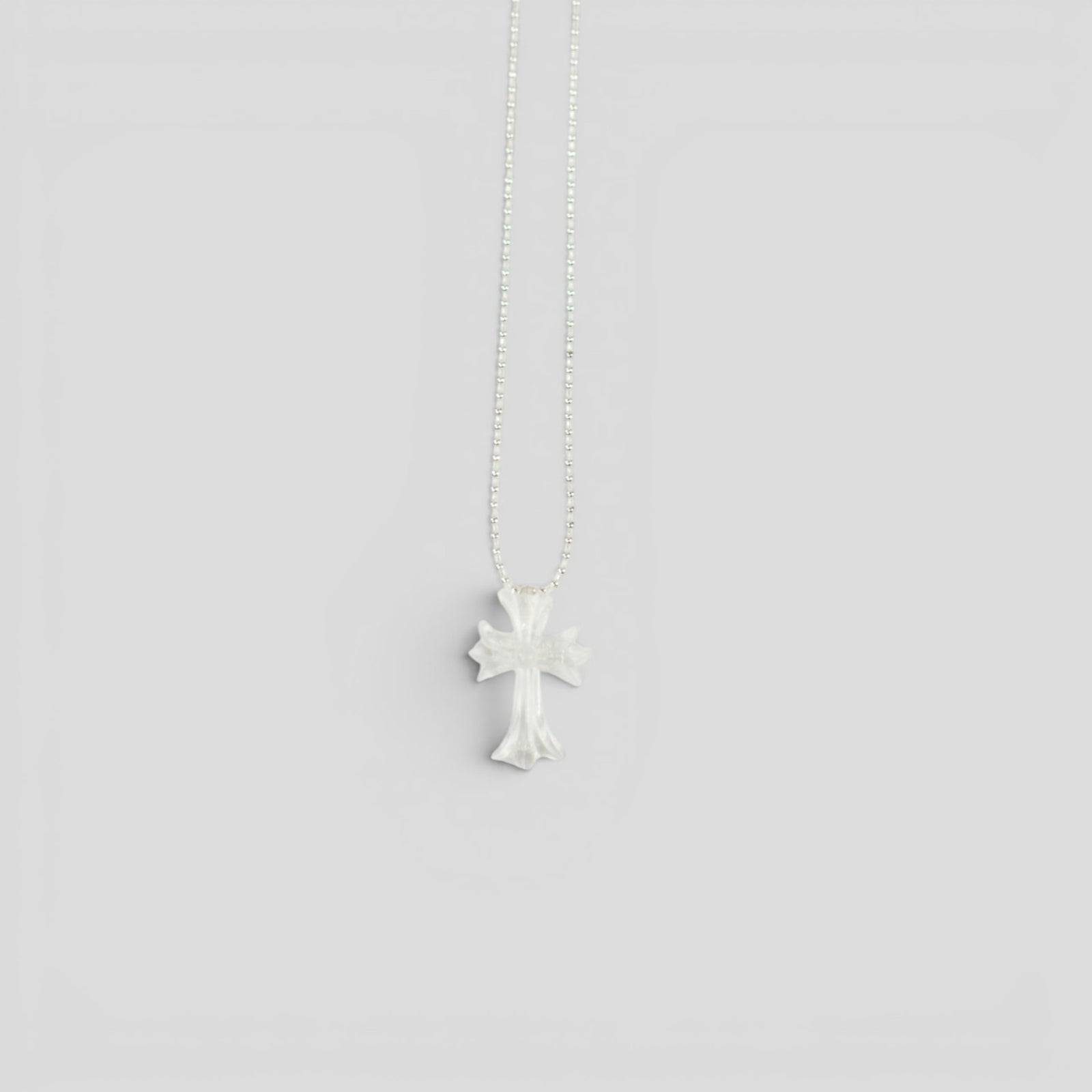 Chrome Hearts Silicone Cross Necklace in Clear