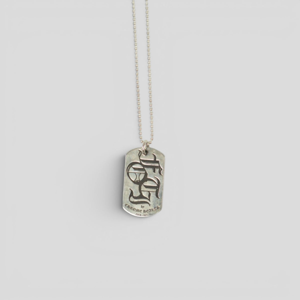 Chrome Hearts FOTI Dog Tag Necklace in Silver