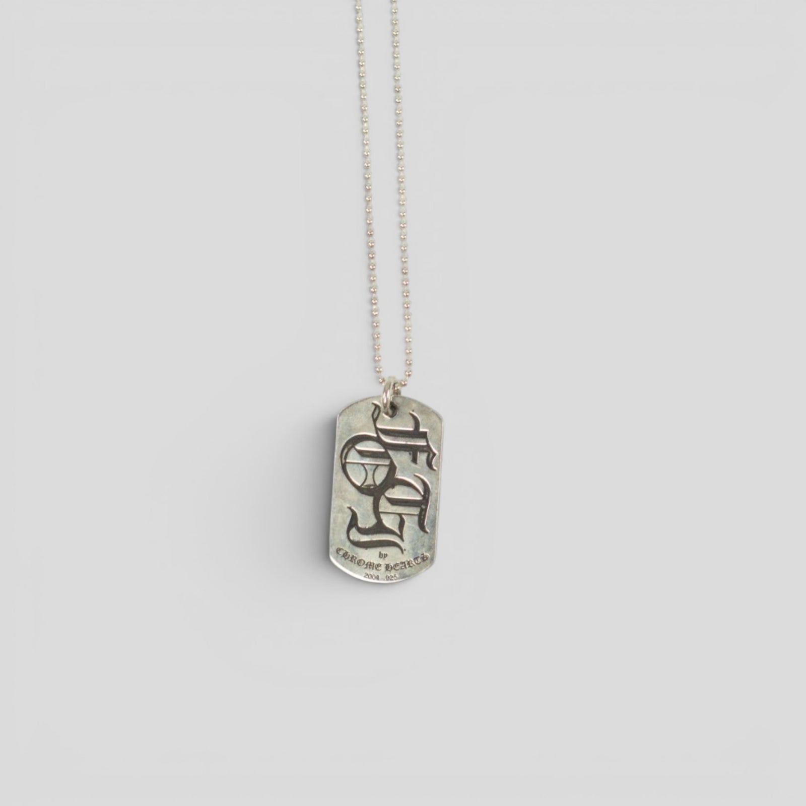 Chrome Hearts FOTI Dog Tag Necklace in Silver
