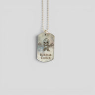 Chrome Hearts FOTI Dog Tag Necklace in Silver