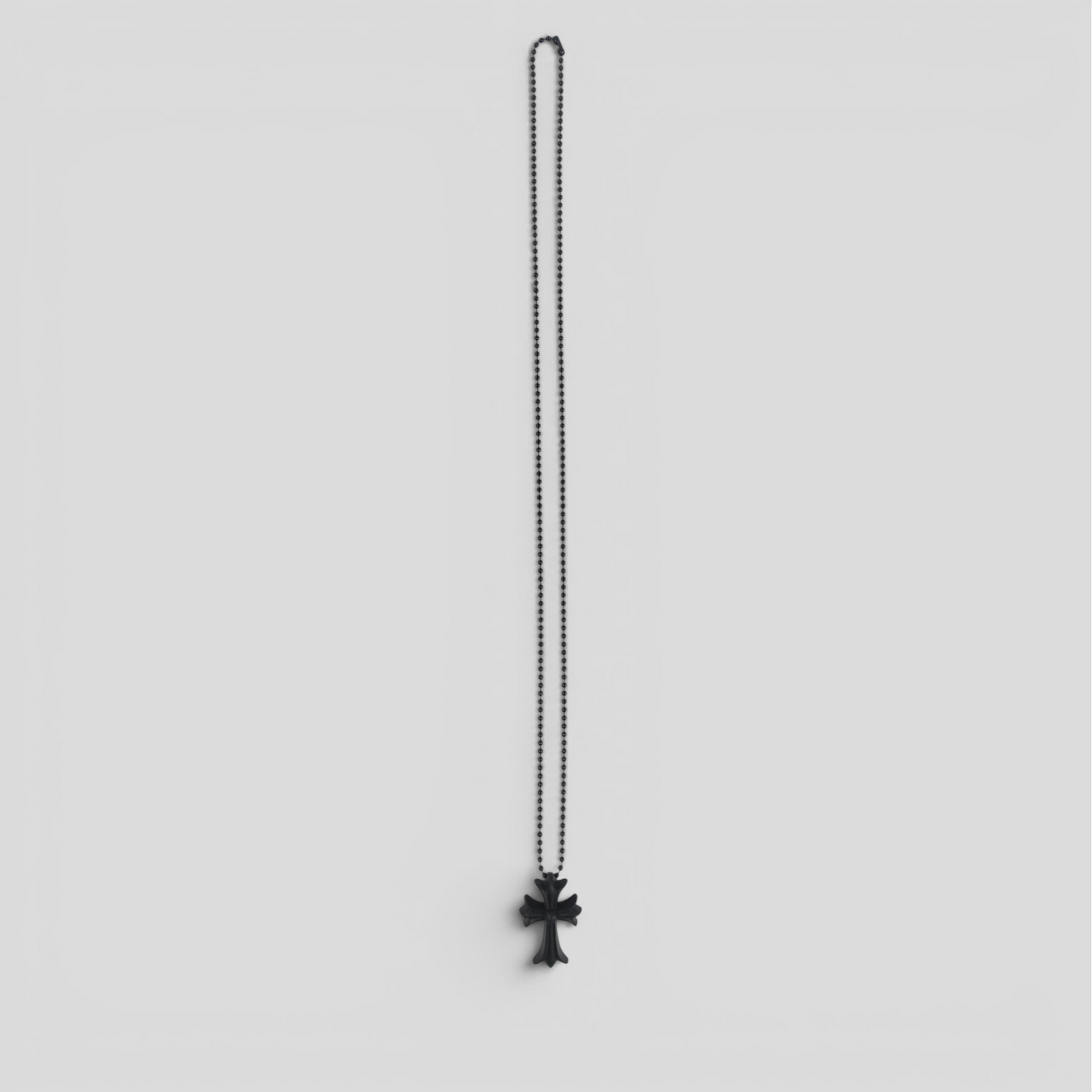 Chrome Hearts Silicone Cross Necklace in Black