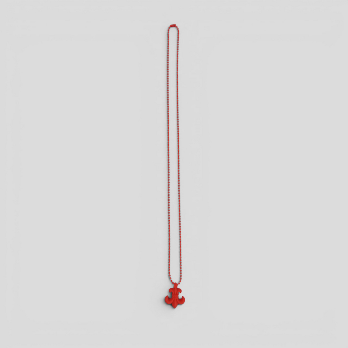 Chrome Hearts Silicone Fleur Necklace in Red