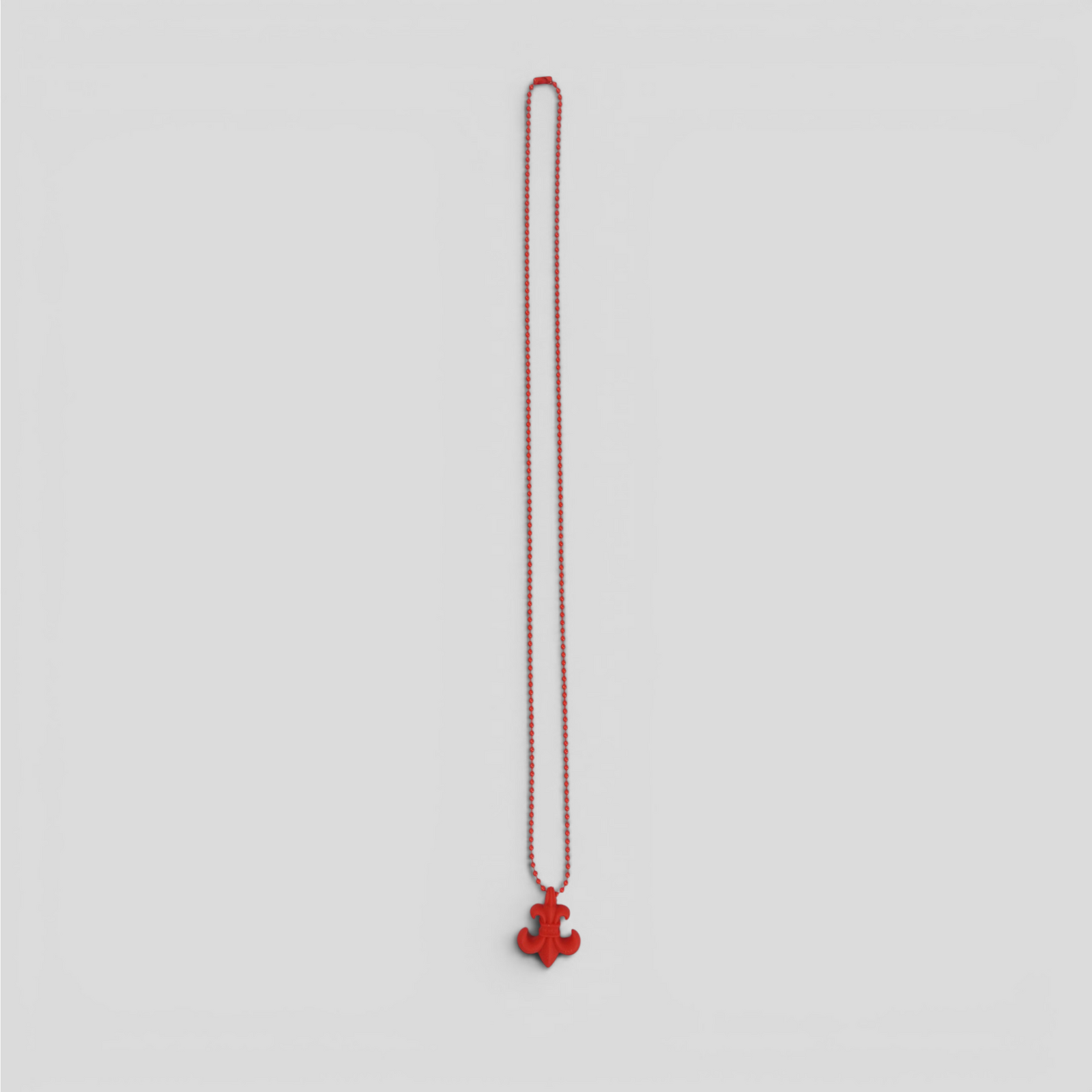 Chrome Hearts Silicone Fleur Necklace in Red