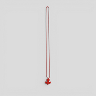 Chrome Hearts Silicone Fleur Necklace in Red