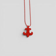 Chrome Hearts Silicone Fleur Necklace in Red