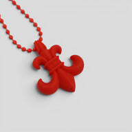 Chrome Hearts Silicone Fleur Necklace in Red