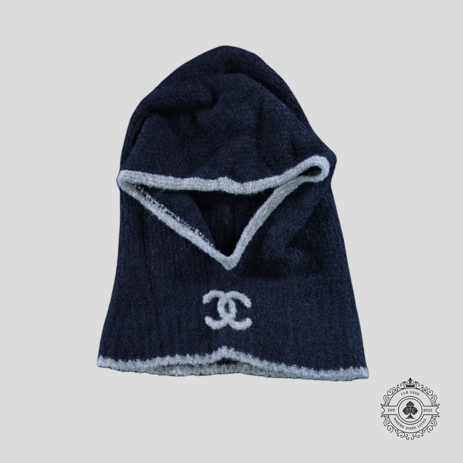 Chanel Cashmere & Silk Blend Balaclava in Black