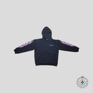 Chrome Hearts Scroll Logo Hoodie in Black/Pink