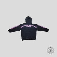 Chrome Hearts Scroll Logo Hoodie in Black/Pink