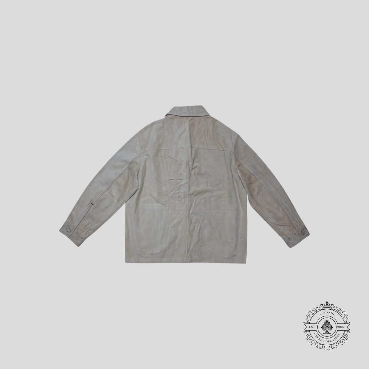 Louis Vuitton Monogram Embossed Suede Overshirt in Brown