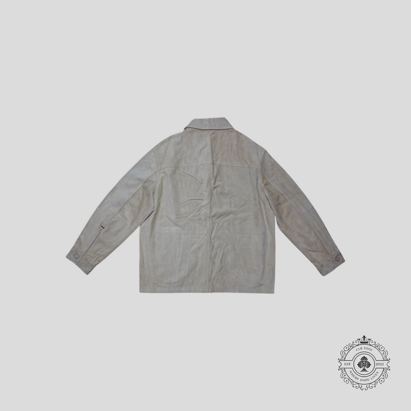 Louis Vuitton Monogram Embossed Suede Overshirt in Brown