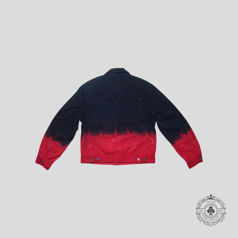 Louis Vuitton Monogram Jacquard Boreal Evening Denim Blouson in Black/Red