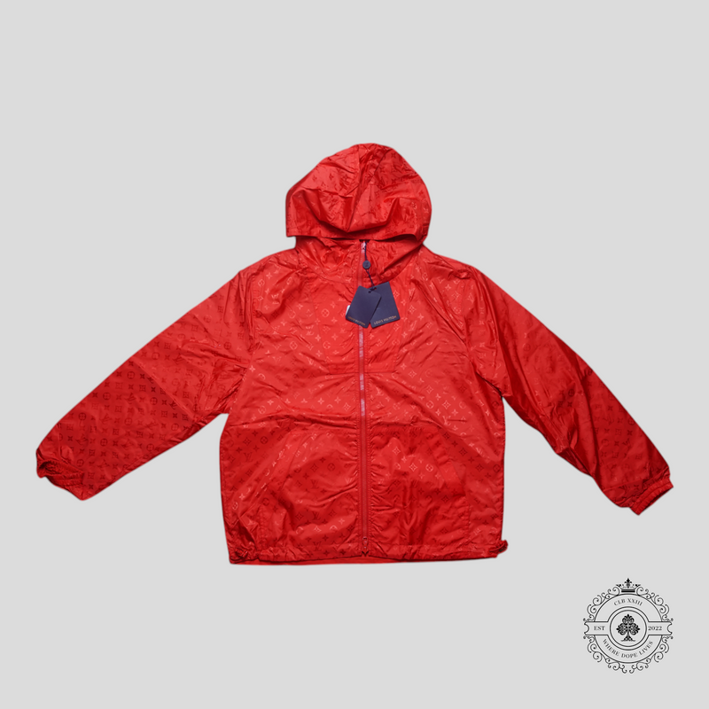 Louis Vuitton Monogram Reversible Nylon Windbreaker in Red Orange