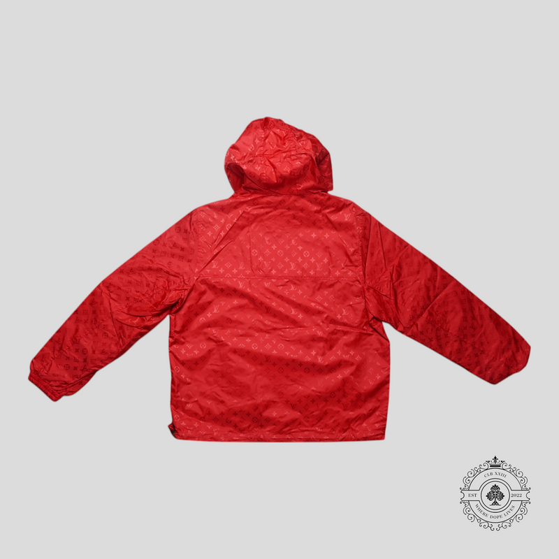 Louis Vuitton Monogram Reversible Nylon Windbreaker in Red Orange