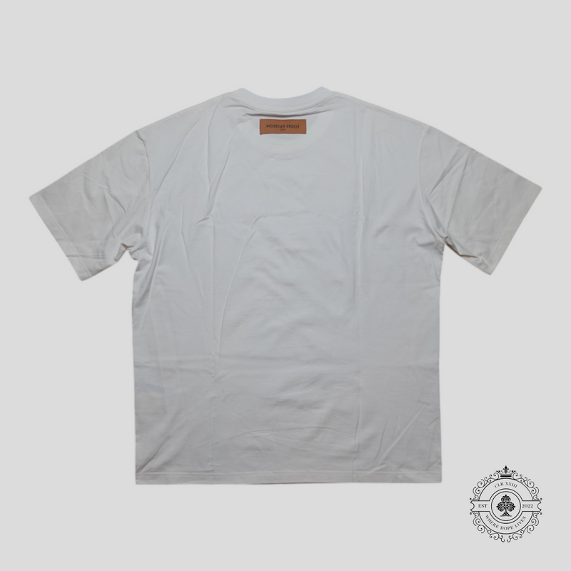 Louis Vuitton Graffiti Logo T-Shirt in White/Multicolor