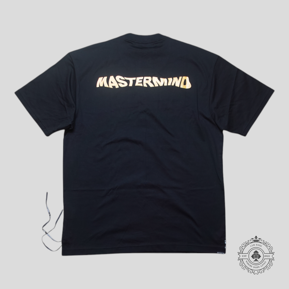Mastermind World Smiley Skull T-Shirt in Black/Yellow