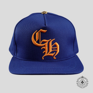 Chrome Hearts CH Embroidered Hat in Blue / Gold