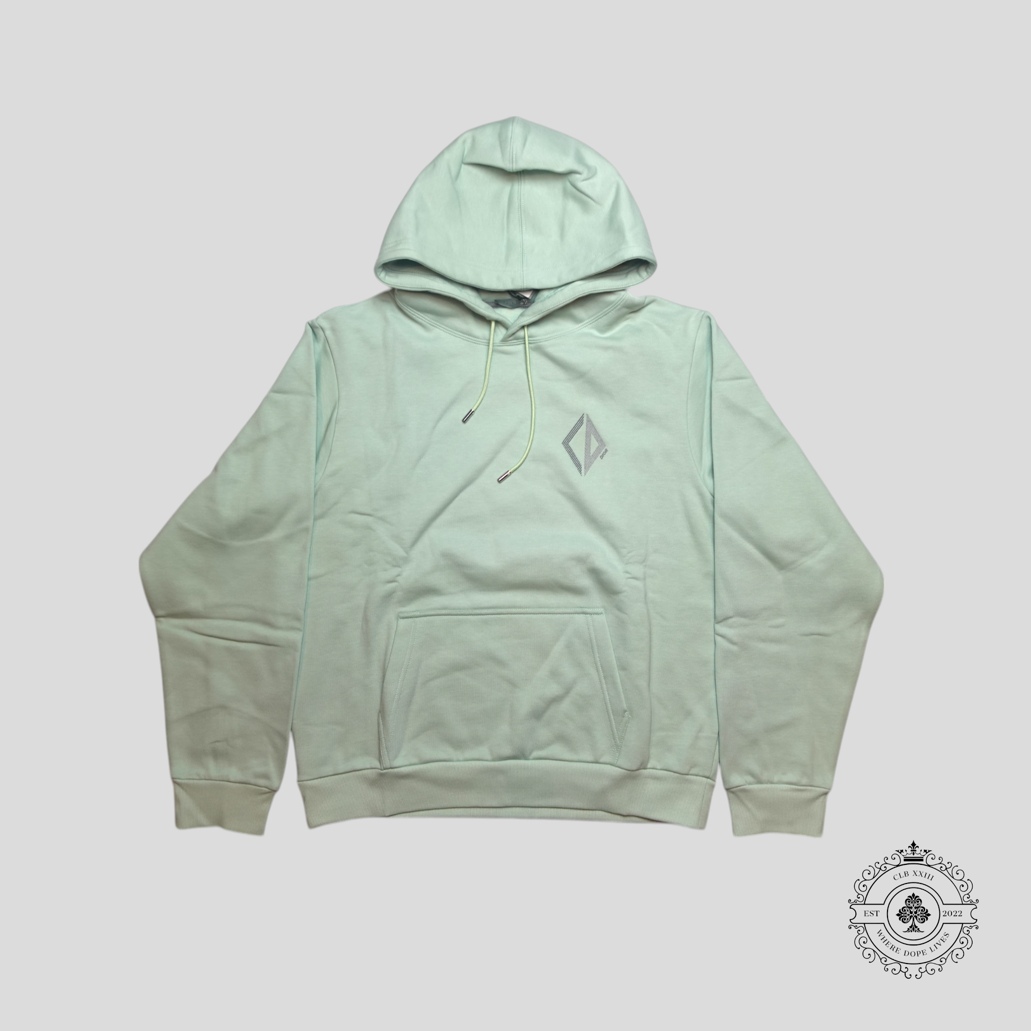 Dior CD Diamond Hoodie in Mint Green
