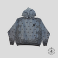 Amiri Knitted Bandana Jacquard Basketball Hoodie in Light Blue