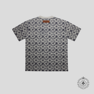 Louis Vuitton Monogram Sand Print T-Shirt in White/Navy Blue