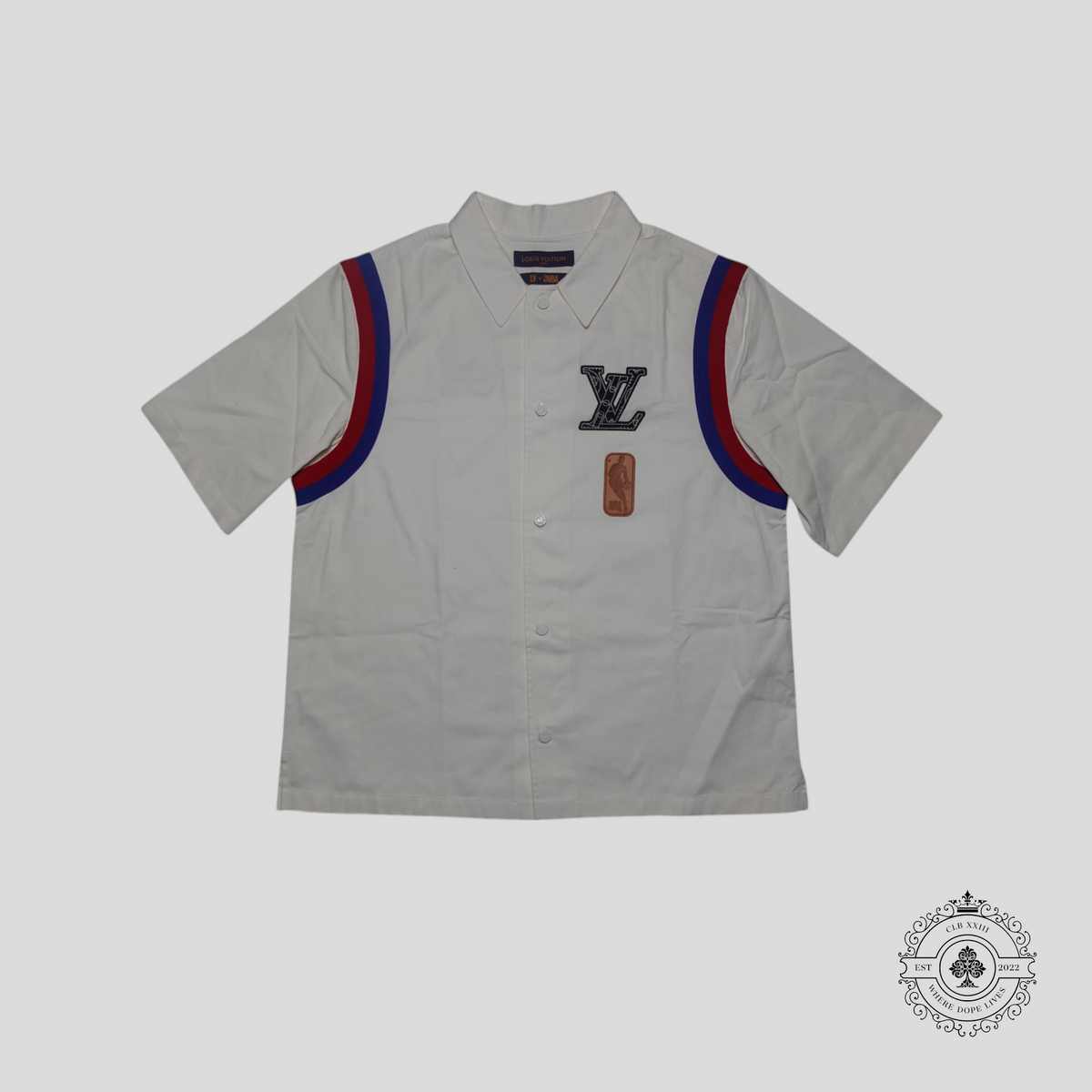 Louis Vuitton X NBA Patched Button Up in White