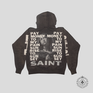 Saint Michael Pay Money to My Pain Hoodie in Grey