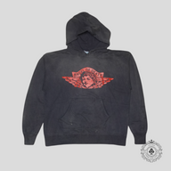 Saint Michael Angel Of Death Hoodie in Grey/Red