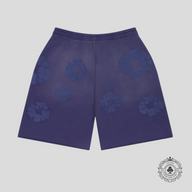 Denim Tears Mono Wreath Sweat Shorts in Purple