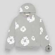 Denim Tears The Cotton Wreath Hoodie in Grey