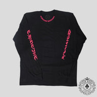 Chrome Hearts Neck Logo Long Sleeve Tee in Black/Pink