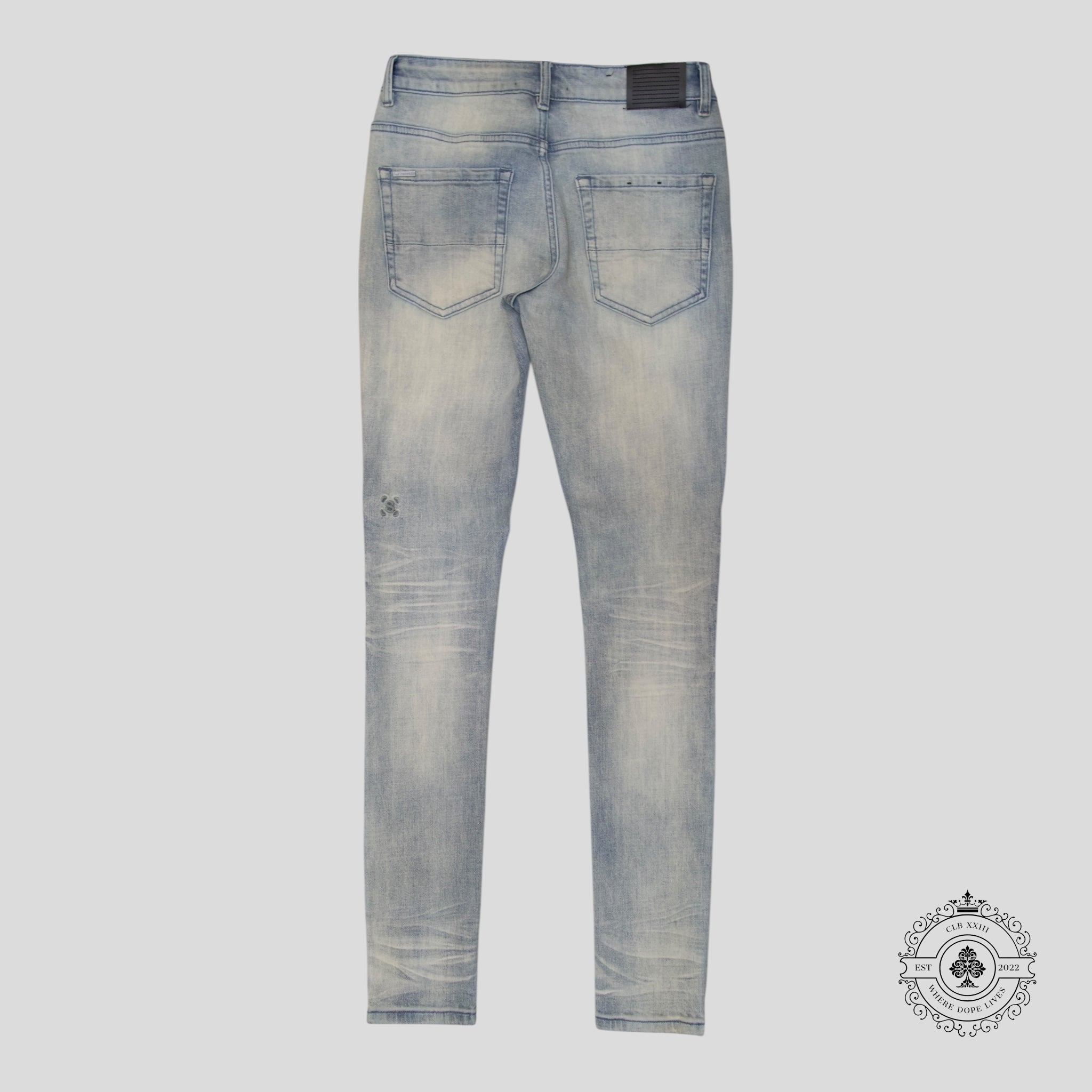 Serenede Fitted Denim Jeans in Light Wash