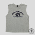 Chrome Hearts Women's Triple Cross Flocked Sleeveless Shirt in Gray