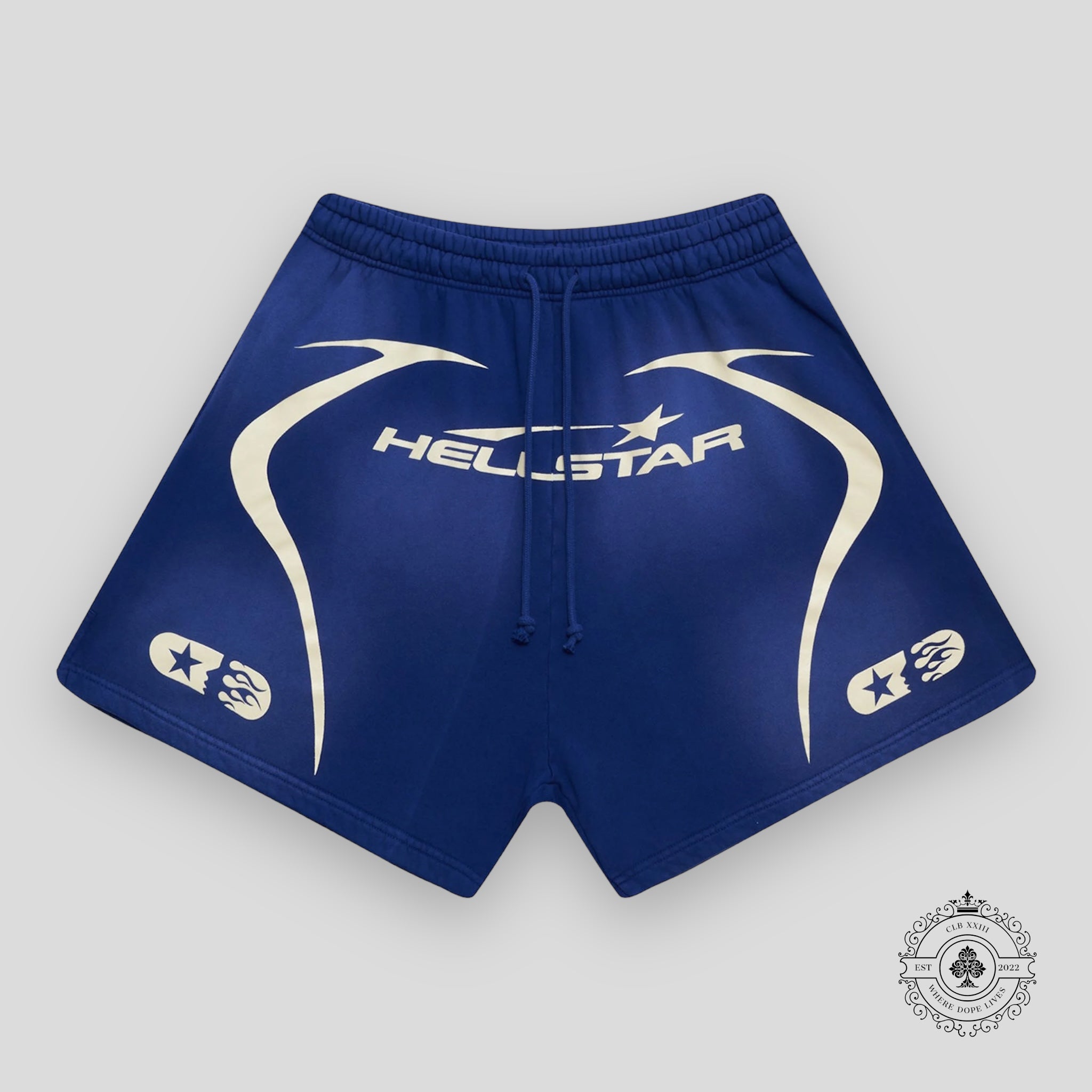 Hellstar Warm Up Shorts in Blue