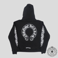 Chrome Hearts Thermal Lined Horseshoe Zip Up Hoodie