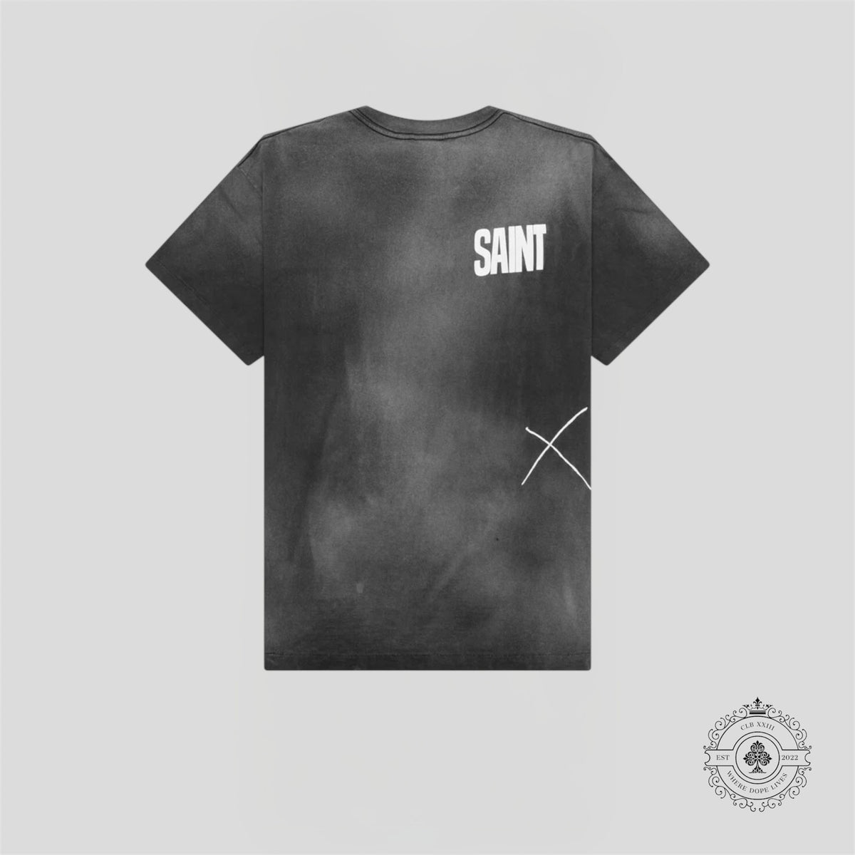 Saint Michael Beating Tee in Washed Black