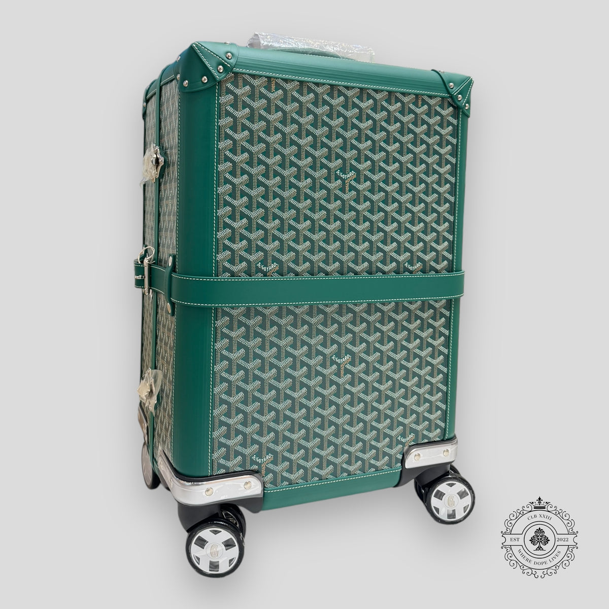 Goyard Bourget PM Trolley Travel Case in Green