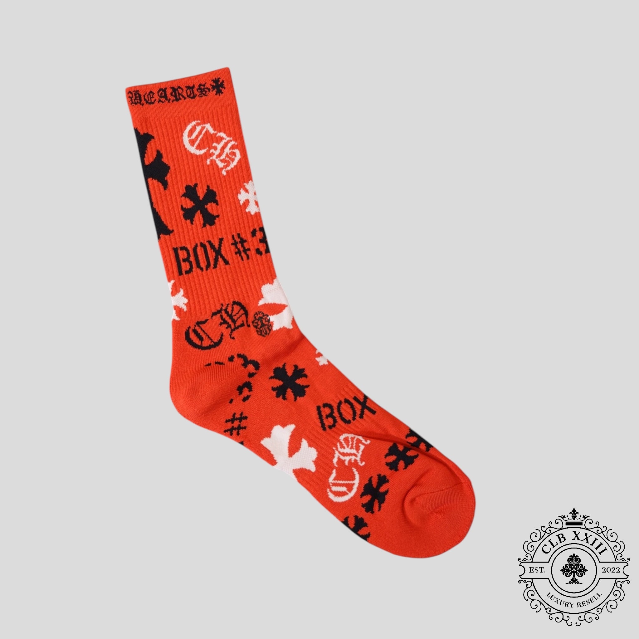 Chrome Hearts Stencil Socks in Red