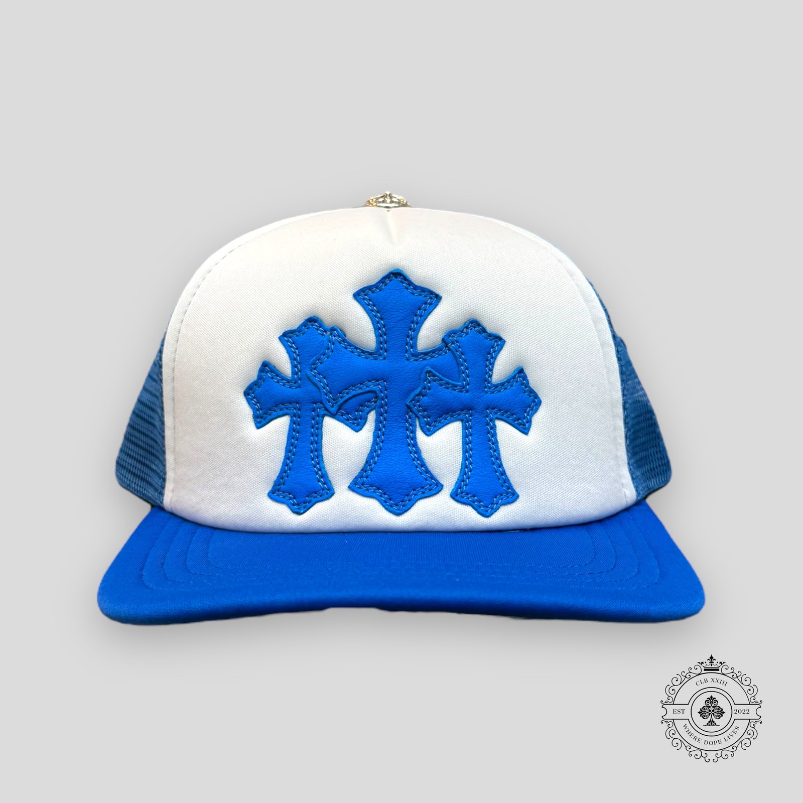 Chrome Hearts Miami Exclusive Trucker Hat in Blue