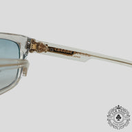 Chrome Hearts Box Officer Diamond Embellished Glasses in Clear/Gold