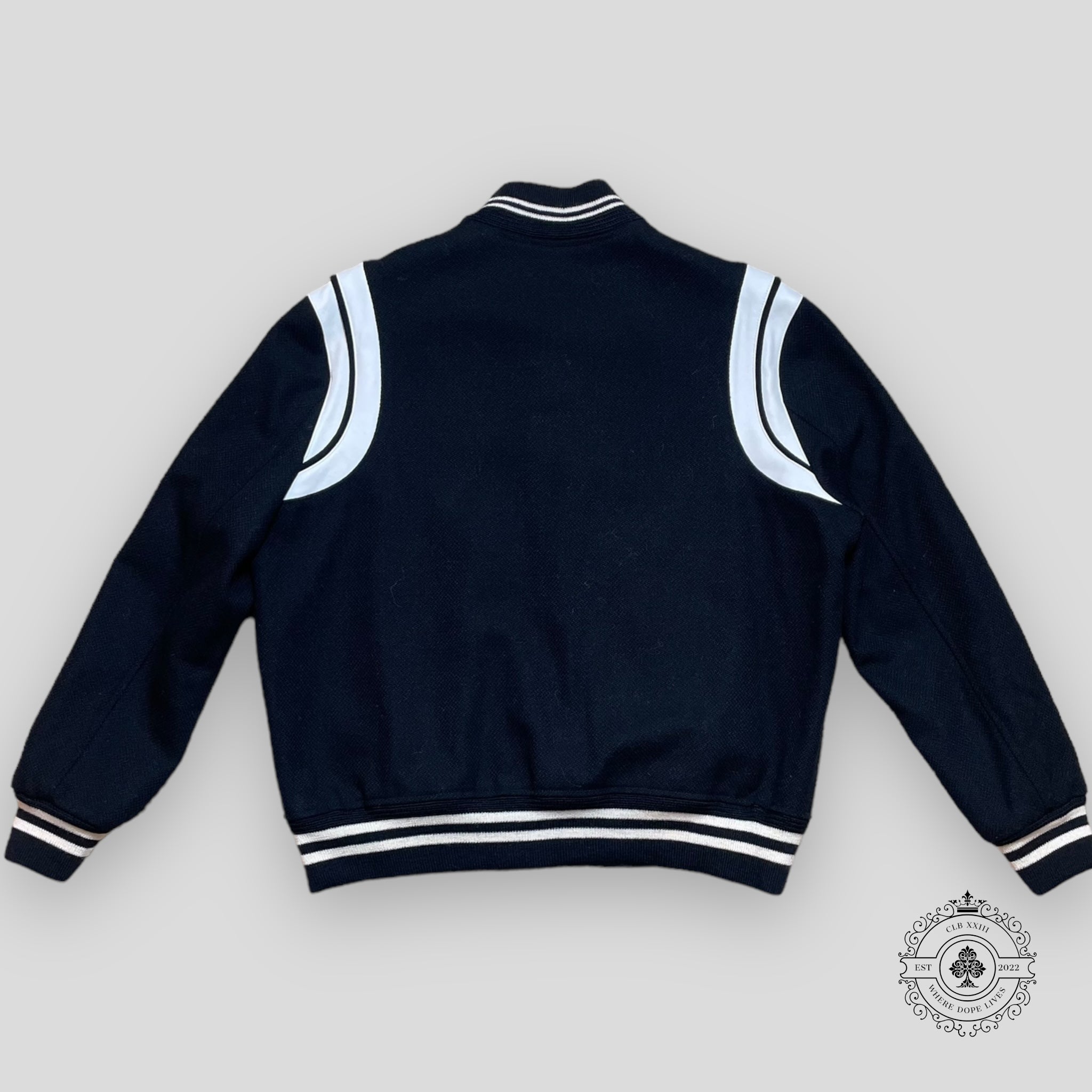 Saint Laurent Varsity Teddy Jacket in Black